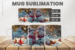 Cute Snowman Mug Wrap Sublimation |11oz, 12oz &amp; 15oz Product Image 1