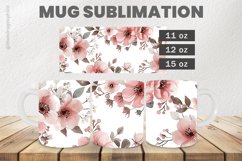 Minimal Flowers Mug Wrap Sublimation |11oz, 12oz &amp; 15oz Product Image 1