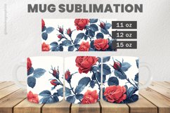 Roses Mug Wrap Sublimation |11oz, 12oz &amp; 15oz Product Image 1