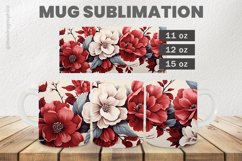 Beautiful Flower Mug Wrap Sublimation |11oz, 12oz &amp; 15oz Product Image 1