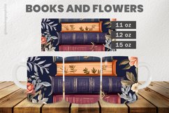 books and flowers Mug Wrap Sublimation |11oz, 12oz &amp; 15oz Product Image 1