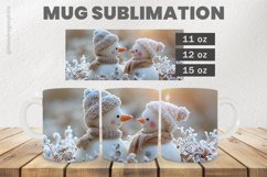 Cute Snowman Mug Wrap Sublimation |11oz, 12oz &amp; 15oz Product Image 1