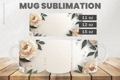 White Roses Mug Wrap Sublimation |11oz, 12oz &amp; 15oz Product Image 1