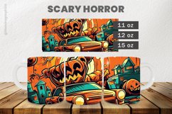 Scary Horror Mug Wrap Sublimation |11oz, 12oz &amp; 15oz Product Image 1