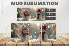Cute Snowman Mug Wrap Sublimation |11oz, 12oz &amp; 15oz Product Image 1