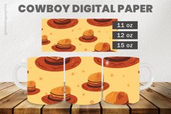 Cowboy Digital Paper Mug Wrap Sublimation |11oz, 12oz &amp; 15oz Product Image 1