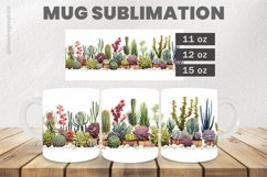 Succulent Mug Wrap Sublimation |11oz, 12oz &amp; 15oz Product Image 1