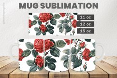 Roses Mug Wrap Sublimation |11oz, 12oz &amp; 15oz Product Image 1