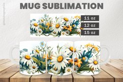 Flowers Mug Wrap Sublimation |11oz, 12oz &amp; 15oz Product Image 1