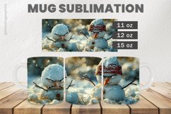 Cute Snowman Mug Wrap Sublimation |11oz, 12oz &amp; 15oz Product Image 1