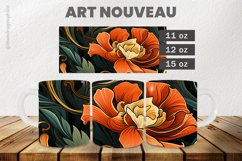 Art Nouveau Mug Wrap Sublimation |11oz, 12oz &amp; 15oz Product Image 1