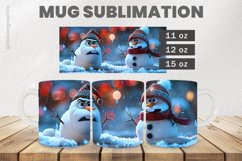 Cute Snowman Mug Wrap Sublimation |11oz, 12oz &amp; 15oz Product Image 1