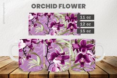 Orchid Flower Mug Wrap Sublimation |11oz, 12oz &amp; 15oz Product Image 1