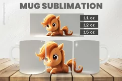 Baby Horse Mug Wrap Sublimation |11oz, 12oz & 15oz Product Image 1