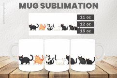Scary Cat Mug Wrap Sublimation |11oz, 12oz &amp; 15oz Product Image 1