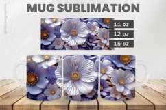 3D Flowers Mug Wrap Sublimation |11oz, 12oz &amp; 15oz Product Image 1