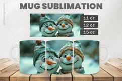 Cute Snowman Mug Wrap Sublimation |11oz, 12oz &amp; 15oz Product Image 1