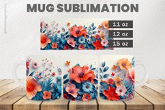 Colorful Flowers Mug Wrap Sublimation |11oz, 12oz &amp; 15oz Product Image 1