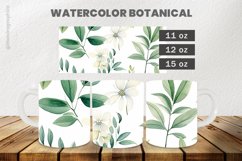 Watercolor Botanical Mug Wrap Sublimation |11oz, 12oz &amp; 15oz Product Image 1