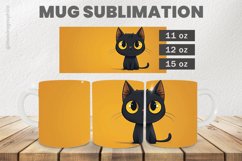 Cat Mug Wrap Sublimation |11oz, 12oz &amp; 15oz Product Image 1