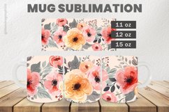 Minimal Flowers Mug Wrap Sublimation |11oz, 12oz &amp; 15oz Product Image 1