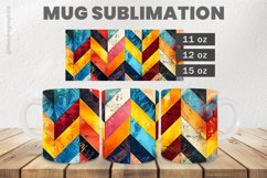 Zig Zag Stripes Mug Wrap Sublimation |11oz, 12oz &amp; 15oz Product Image 1