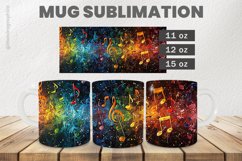 Music Mug Wrap Sublimation |11oz, 12oz &amp; 15oz Product Image 1