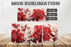 Beautiful Flower Mug Wrap Sublimation |11oz, 12oz &amp; 15oz Product Image 1