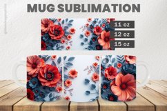 Colorful Flowers Mug Wrap Sublimation |11oz, 12oz &amp; 15oz Product Image 1