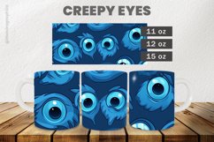 Creepy Eyes Mug Wrap Sublimation |11oz, 12oz &amp; 15oz Product Image 1