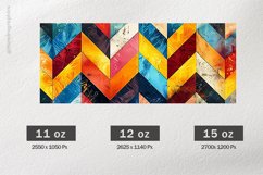 Zig Zag Stripes Mug Wrap Sublimation |11oz, 12oz &amp; 15oz Product Image 2