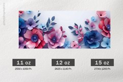 Colorful Flowers Mug Wrap Sublimation |11oz, 12oz &amp; 15oz Product Image 2
