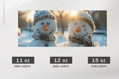 Cute Snowman Mug Wrap Sublimation |11oz, 12oz &amp; 15oz Product Image 2