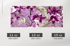 Orchid Flower Mug Wrap Sublimation |11oz, 12oz &amp; 15oz Product Image 2