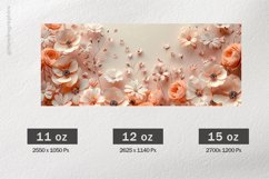 Peach Flowers Mug Wrap Sublimation |11oz, 12oz &amp; 15oz Product Image 2