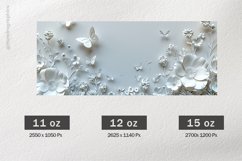 White Flowers Mug Wrap Sublimation |11oz, 12oz &amp; 15oz Product Image 2