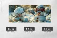 Cute Snowman Mug Wrap Sublimation |11oz, 12oz &amp; 15oz Product Image 2