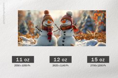 Cute Snowman Mug Wrap Sublimation |11oz, 12oz &amp; 15oz Product Image 2