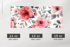 Minimal Flowers Mug Wrap Sublimation |11oz, 12oz &amp; 15oz Product Image 2