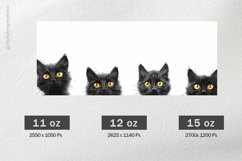 Scary Cat Mug Wrap Sublimation |11oz, 12oz &amp; 15oz Product Image 2