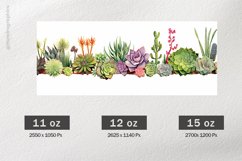Succulent Mug Wrap Sublimation |11oz, 12oz &amp; 15oz Product Image 2