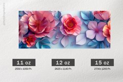 Colorful Flowers Mug Wrap Sublimation |11oz, 12oz &amp; 15oz Product Image 2
