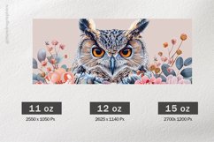Owl Mug Wrap Sublimation |11oz, 12oz &amp; 15oz Product Image 2