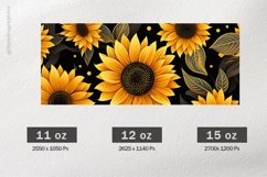 Sunflower Mug Wrap Sublimation |11oz, 12oz &amp; 15oz Product Image 2