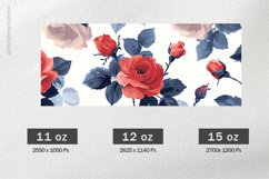 Roses Mug Wrap Sublimation |11oz, 12oz &amp; 15oz Product Image 2