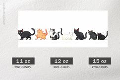 Scary Cat Mug Wrap Sublimation |11oz, 12oz &amp; 15oz Product Image 2