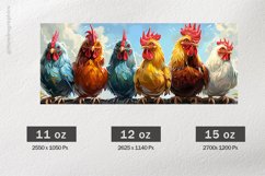 Rooster Mug Wrap Sublimation |11oz, 12oz &amp; 15oz Product Image 2