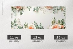 White Roses Mug Wrap Sublimation |11oz, 12oz &amp; 15oz Product Image 2