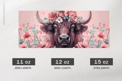 Bull Mug Wrap Sublimation |11oz, 12oz &amp; 15oz Product Image 2