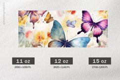Watercolor butterflies Mug Wrap Sublimation |11oz, 12oz &amp; 15 Product Image 2